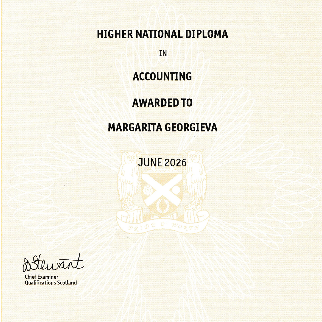 HND Accounting certificate