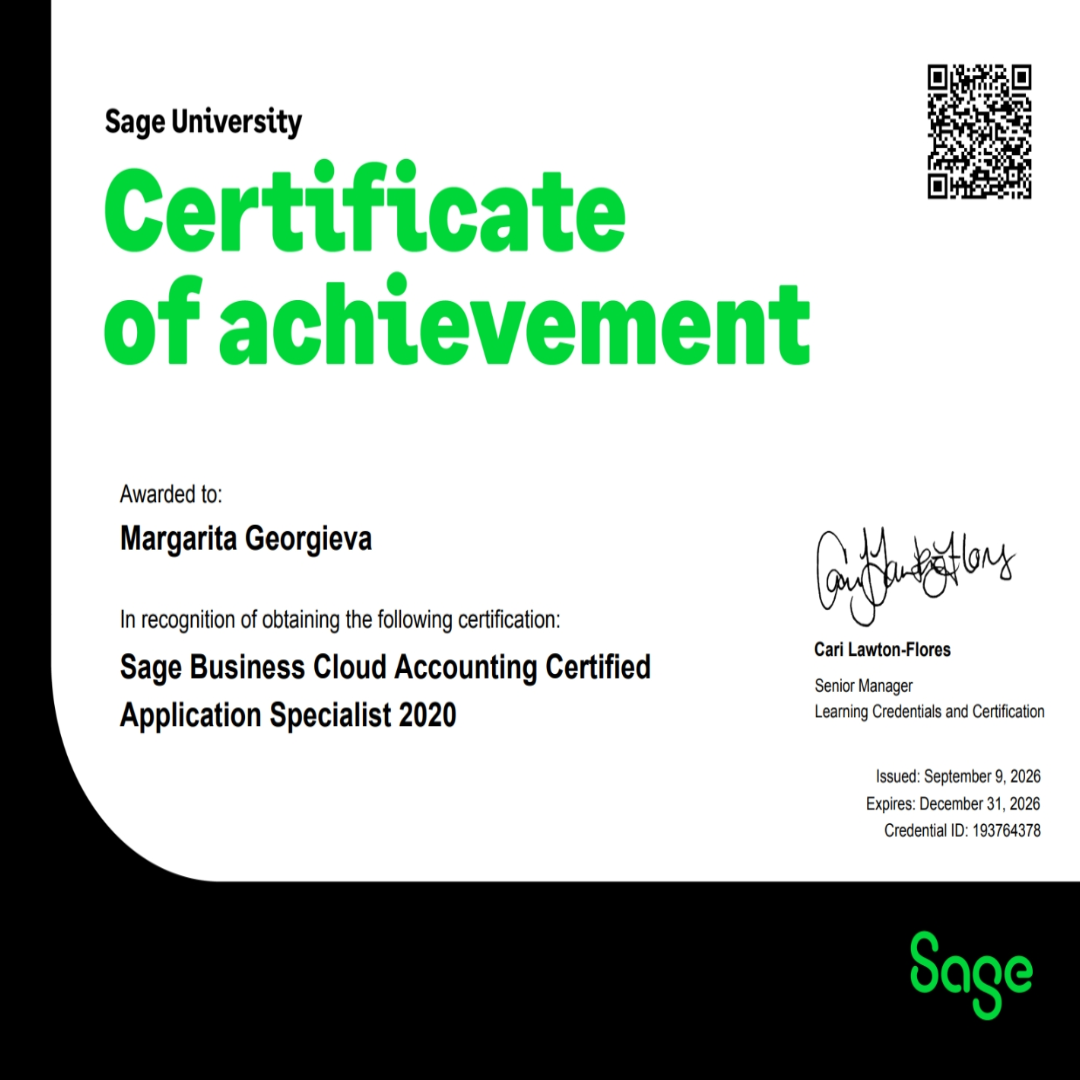 Sage certification